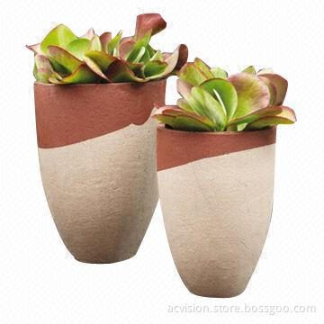 Green/Yellow Flower Logos Planters, OEM Orders Welcomed